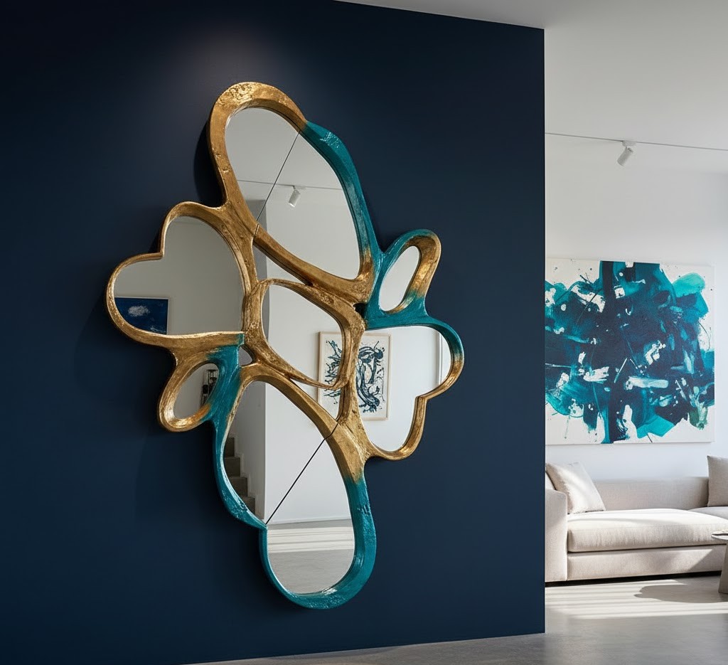 Abstract sculptural mirror